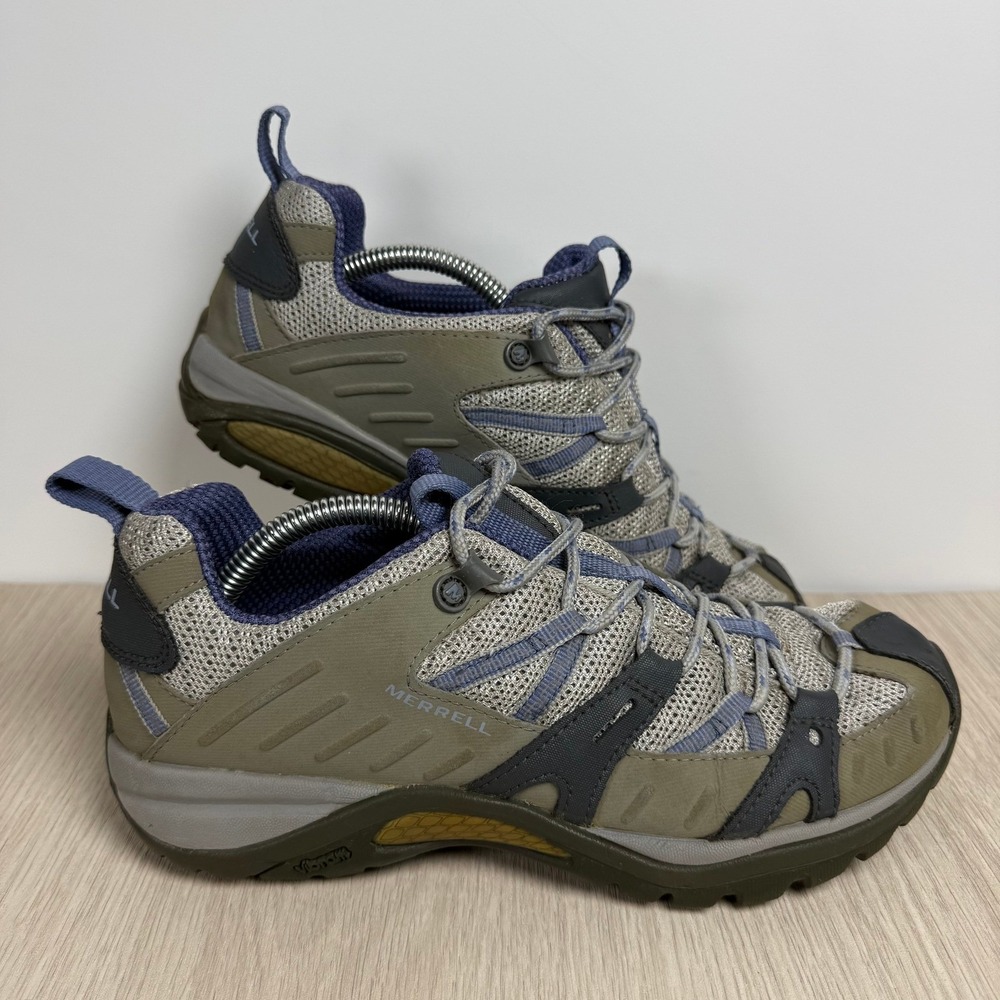 Hiking Shoes Merrell Womens 7.5 Grey Blue QForm Air Cushion Vibram J54864